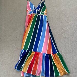 Flying Tomato Rainbow Tiered Ruffled Sundress